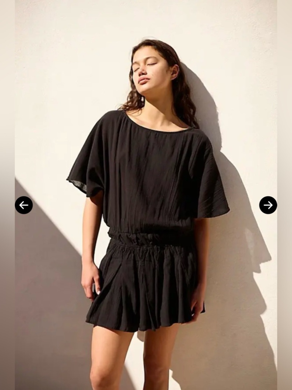 Free-est By Free People “Sutton” Mini Dress - Black EUC